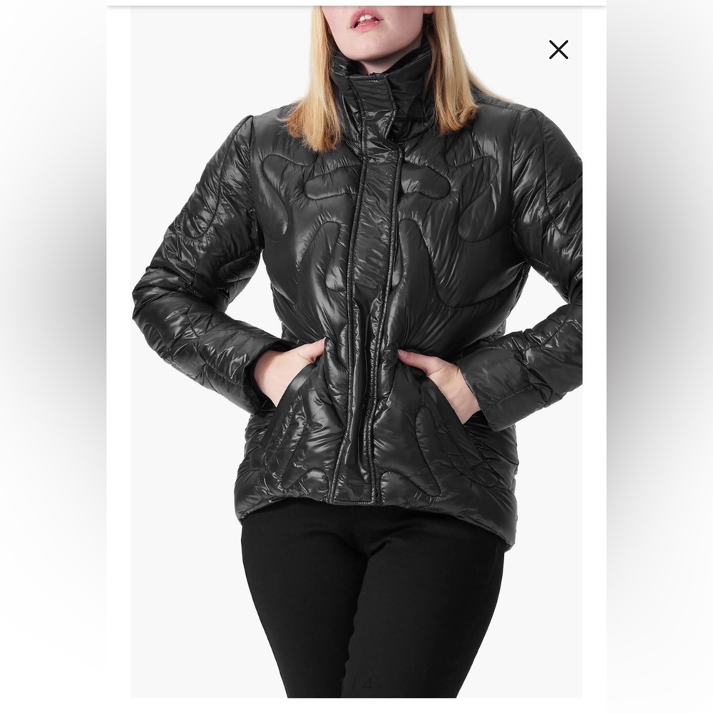 Universal Standard Women’s Josie Short Puffer Jacket Black size 3XS- Small